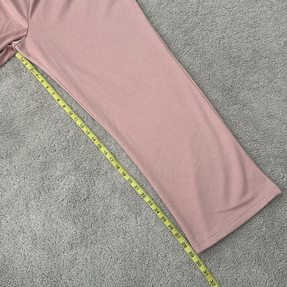 Berkshire Homewear French Terry Cardigan & Flare Pant Set | Size 1X | Pink - Picture 10 of 11